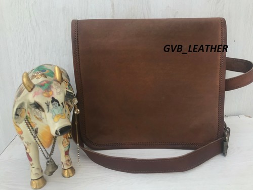 Leder messenger bag - leder,