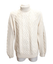 H43) John Devin Classics Herren Pullover Gr. 48 / 50 Strickpullover Weiß  Neu