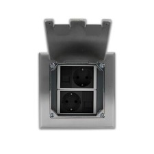 Bodentank Bodensteckdose VDE Steckdose + Netzwerk Dose Einbaufertig versenkbar