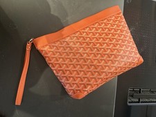 GOYARD Conti Pouch Zipper Wrist Strap Orange