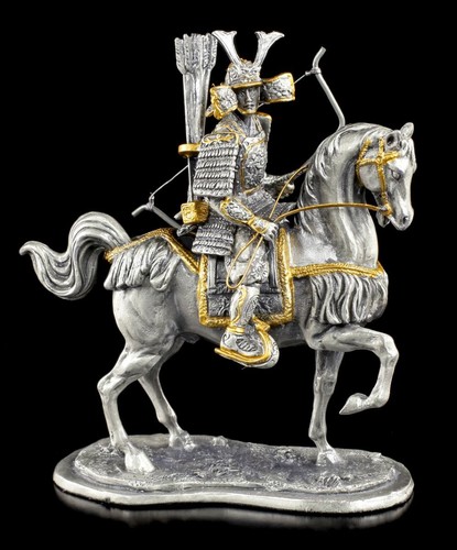 Japanischer samurai mit pferd - japanischer,