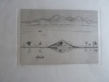 Emil Orlik : "Am Westsee bei Hang-chou " Radierung sign. 1913