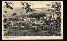 Ansichtskarte Schirgiswalde /O.-L., Teilansicht mit Kirche 