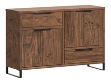 Sideboard Sydney 126cm Pinie dunkel Massivholz Möbel Kommode Anrichte Schubladen