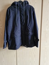 Damen Winterjacke In Schwarz Gefüttert XXL mit REIßVERSCHLUSS und Kapuze