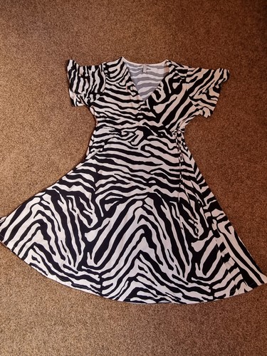 Damen kleid zebralook - kleid,