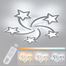3-Farbige LED Deckenleuchte Dimmbar Kinderzimmer Küche Deckenlampe Fernbedienung
