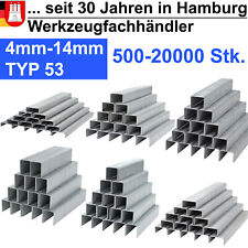Tackerklammern Heftklammern 4 6 8 10 12 14mm Typ 53 Tacker-Klammern Hefter