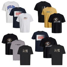 Jack Jones T-Shirt Herren -3er Pack- Männer Marken Rundhals Shirt Club Tee Wow