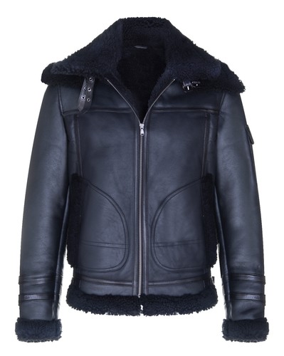 Herren schwarze lammfell - schwarze,