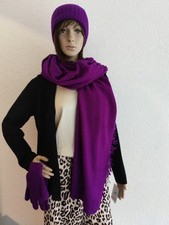 Zwillingsherz XXL Schal/Mütze & Handschuhe aus 100 % Kaschmir