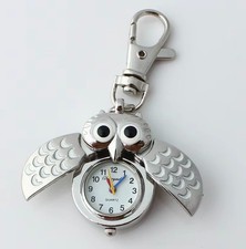 Taschenuhr Uhr Eule Nachteule mit Karabiner Krankenschwester  Sehr gute Qualität