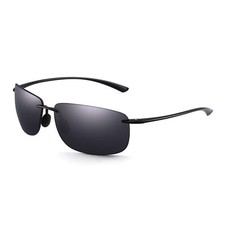Stylische Matrix Style Sonnenbrille Sportbrille cool, schwarz, Rahmenlos, 5435
