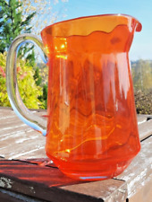 GROSSER GLAS KRUG KANNE ORANGE