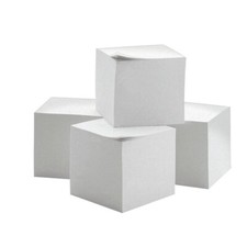 4 Notizzettel geleimt weiß