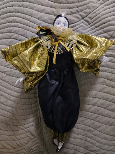 Porzellanpuppe pierrot - porzellanpuppe,