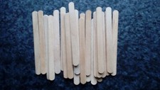 25 Eisstäbchen Eisstiele Holzstäbchen  Pflanzetiketten Basteln gebraucht 11 cm