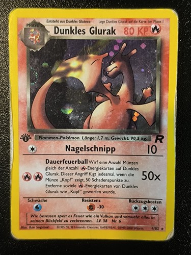 Dunkles glurak first edition - first,