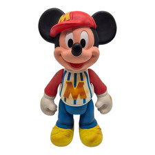 Vintage Mickey Mouse Figur ca. 30cm  rote Kappe und „M“-Shirt Disney - Baseball