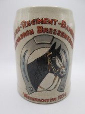 Alter Bierkrug Reservistenkrug  Kriegsweihnachten 1934  Reiter Regiment Bamberg