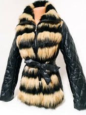 Kunstfelljacke PU Leder Fell