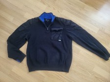 Street One Herren Pullover Strickpullover Stehkragen Gr. M L (50 52) Dunkelblau 