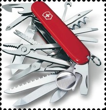 Victorinox Schweizer Taschenmesser Swiss Champ Outdoor 1.6795 mit Lederetui