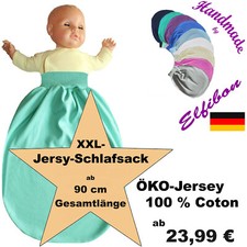 ELFIBON ÖKO Jersey Pucksack XXL Baby Sommer Schlafsack Baumwoll Fußsack Swaddle