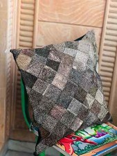 100 % echtes hochwertiges Ziegenveloursleder dreifarbiges Rindsleder Kissenbezug