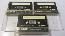 3x BASF Chrome Super II 90 Min. von 1988 GUTER ZUSTAND Type 2 CrO2