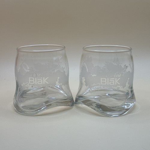Two coca cola blak glass - two-coca-cola,