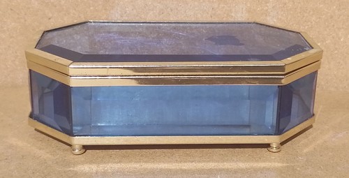 Vintage retro blau glas topf - blau,