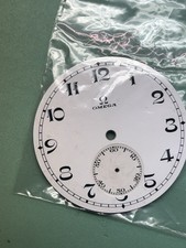 Omega Taschenuhr Zifferblatt - Glasemaille - Ersatzteil neu - aus Lager