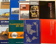 Eisenbahnprospekte PLASSER & THEURER Gleisbaumaschinen (Österreich 80er / 10x)