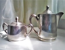 Auerwald GAG Zucker- Dose Milchkännchen versilbert Silber- Auflage Tafelsilber