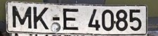 DIN-Kennzeichen MK-E 4085 Märkischer Kreis *Sammlungsauflösung*