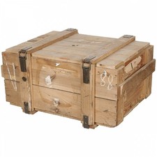 Pol. Holzkiste Allzweckbox Lagerbox Munitionskiste Transportkiste Holztruhe BW