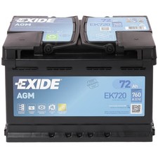 Exide Start-Stop AGM EK720 12V 72 Ah 760 A/EN ersetzt Exide EK700 Autobatterie