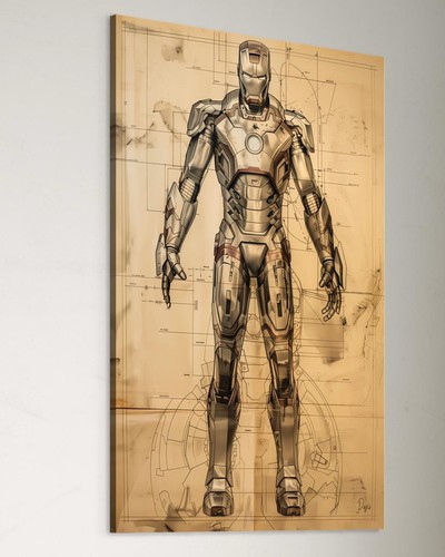 Iron man blueprint - man, leinwand