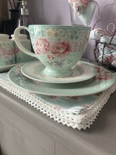 Greengate Lulu Teetasse Keks- und Kuchenteller Sehr Gut Erhalten Wie NEU