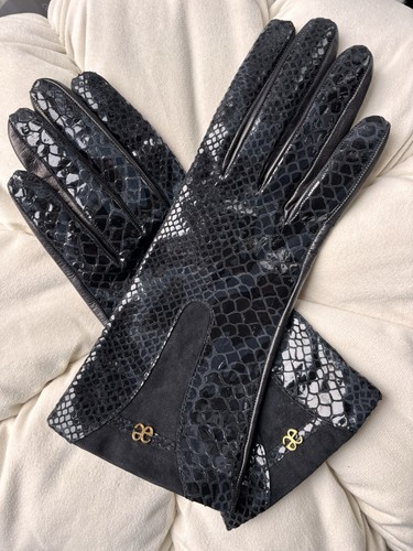 Echt leder handschuhe schwarz - echt,