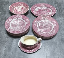 ROYAL TUDOR COACHING TAVERNS ROT -  TAFELSERVICE 15-TEILIG