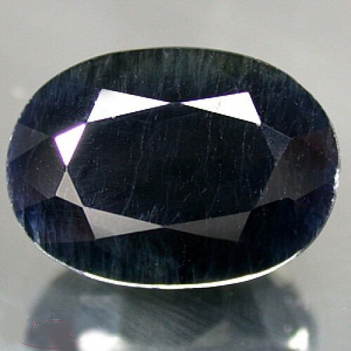 Saphir mitternachtsblau oval