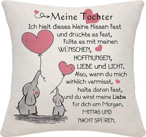 Tochter kissenbezug geschenk - kissenbezug,