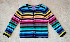 Mädchen Strickjacke Gr. 104 von Shrinking Violet bunt gestreift neuwertig