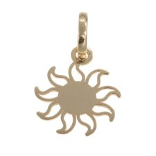 Anhänger Sonne aus 585 Gold 14 Karat Breite 1,28 cm
