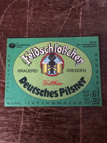 Bieretikett feldschlösschen - bieretikett,