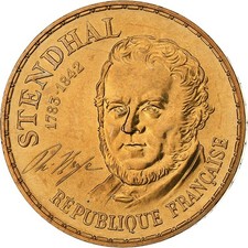 Frankreich, 10 Francs, Stendhal, 1983, Paris, Tranche B, Nickel-Bronze, STGL