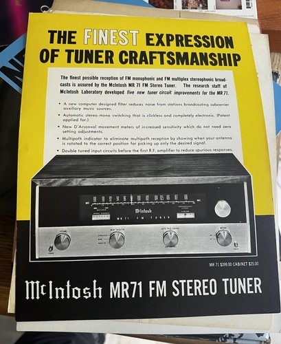 Original mcintosh stereo - mcintosh, mr-71