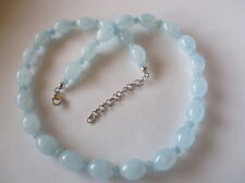 Collier, Kette, Milky-Aquamarin, Silber 925 rhod. ca. 45 cm + 5 cm Verlg.